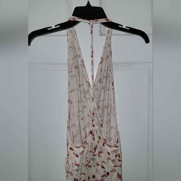 Free People Daria Ivory Floral Print Halter Maxi Dress Size XS - Picture 4 of 14